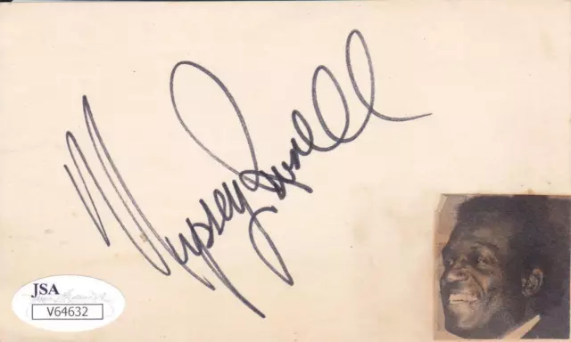 NIPSEY RUSSELL d. 2005 Signed 3X5 Index Card Actor/The Wiz (Movie) JSA V64632