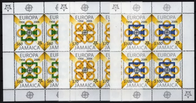 Jamaica 2006 Europa Cept - 50 years europa miniature sheet set MNH