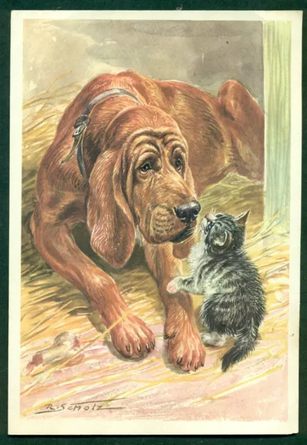 Bloodhoundgerman Art Print 1960 R.s.scholz  Berliner Morgen Post