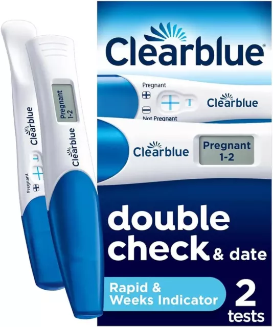 CLEARBLUE Pregnancy Test Double Check & Date - 2 Test Pack 1 Digital & 1 Visual