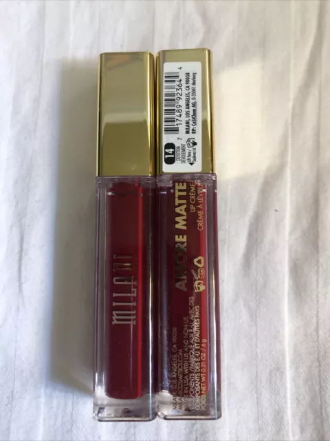 2x Milani Amore Matte Lip Creme #14 Devotion New Not Sealed