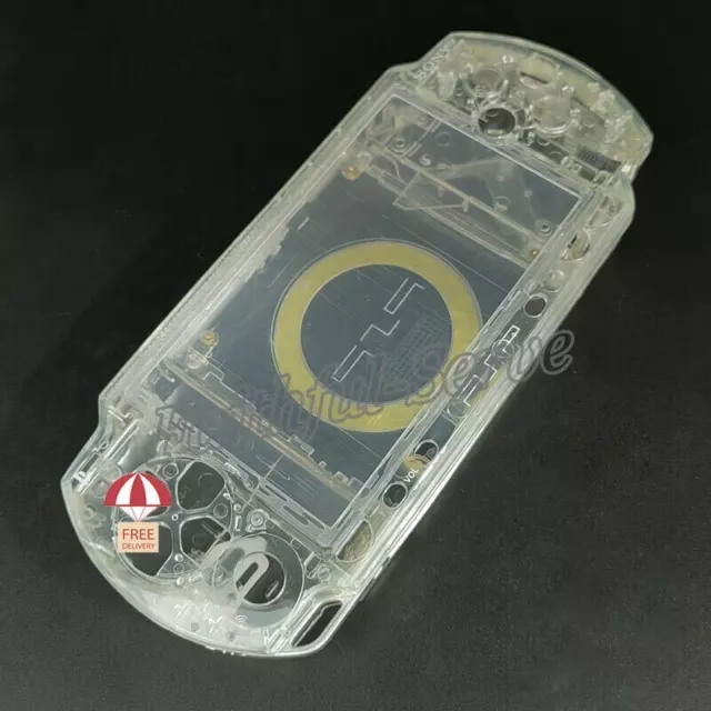 PSP 1000 Replacement Full Housing Shell Case Cover with Buttons For Sony Clear 2