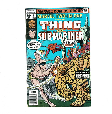 Marvel Two-In-One #28 Comic 1977 The Thing Sub-Mariner