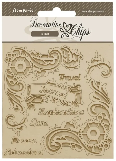 Stamperia dekorative Chips 5,5""x5,5""-Songs Of The Sea Journal SCB185