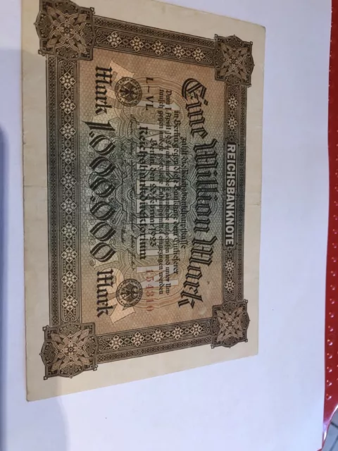 Reichsbanknote 1 Million Mark vom 20 Februar 1923