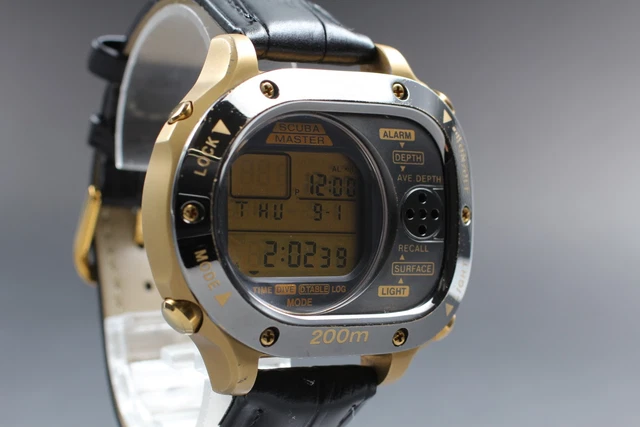 【希少】 SEIKO　M725-5A00　SCUBA NASTER　GOLD Seiko Scuba Master M725-5A00 Vintage Digital Black Gold