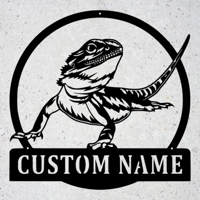 Custom Bearded Dragon Metal Wall Art Personalized Home Decor Signs Gift Ideas