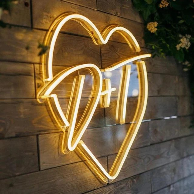 04 Heart Couple LED Neon Sign for Gaming Room Home Decor As Your Own Neon Sign
