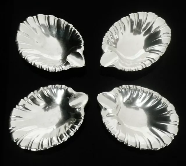 4 American Sterling Silver Ash Trays, Ayre & Taylor Co, 20th Century