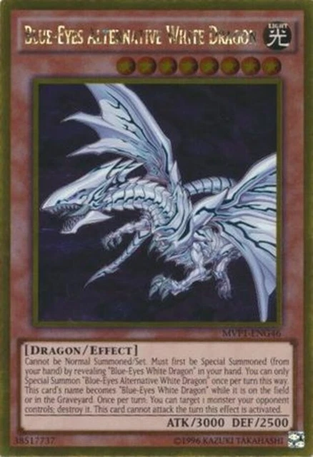Yugioh! 1x Blue-Eyes Alternative White Dragon - MVP1-ENG46 - Gold Rare - Unlimit