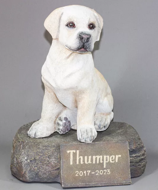 Labrador Urn Cremation Statue Dog Ashes Memorial Stone Pet Funeral Grave Marker
