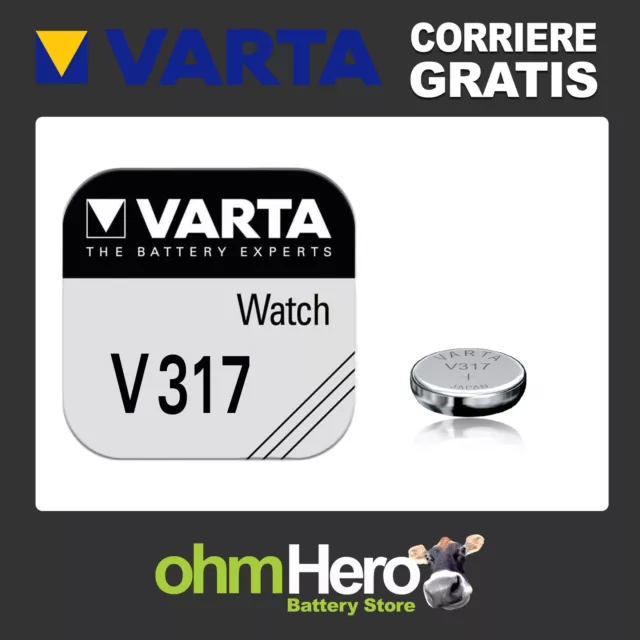 317 VARTA V317 Batteria a Bottone SR62 SR516 D 317 280-58 SB-AR CA Pila