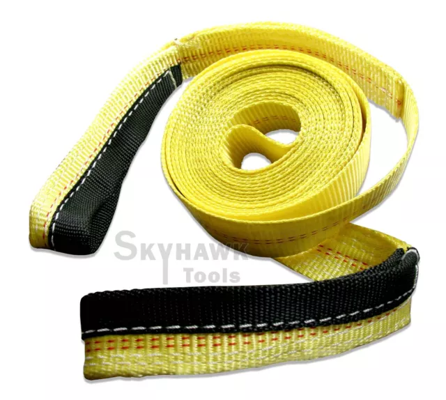 2" x 20' Tow Strap with Nylon Webbing 10,000 lbs. for Chain Block