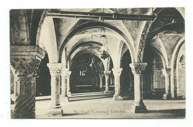 Kent Canterbury Kathedrale Die Krypta JG Charlton Canterbury Postkarte um 1900