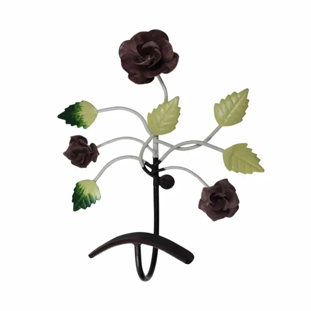 Flower Hook Wrought Iron Multi Colored Rose | Renovator's Supply