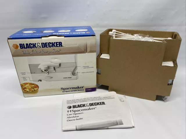  Black & Decker CO85 Spacemaker Can Opener, White : Home &  Kitchen