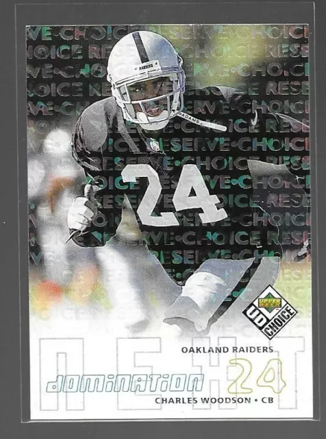 Hof Charles Woodson (Sp) Reserve Choice Rookie 259 Michigan Raiders1998 Ud Choic