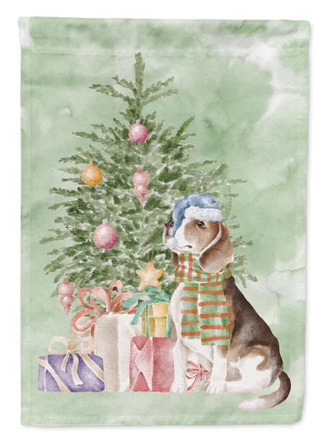Beagle Christmas Presents and Tree Flag Garden Size CK8194GF