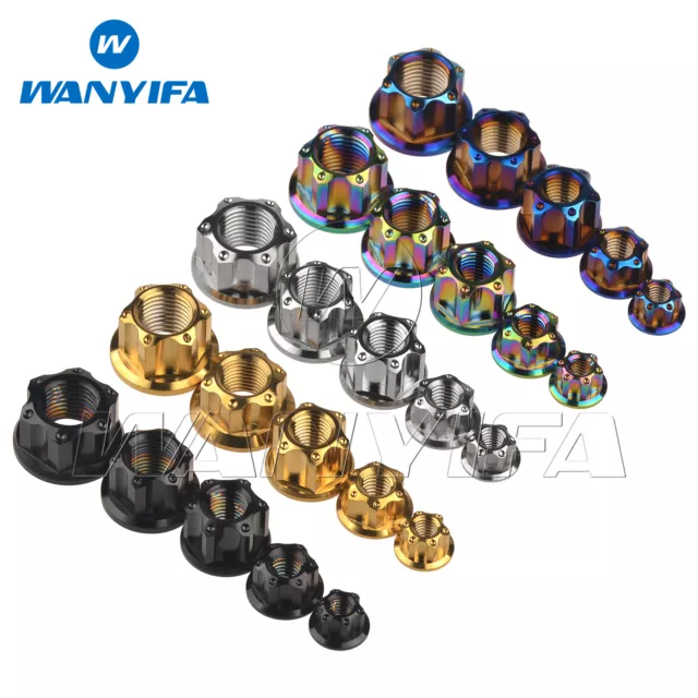 Titanium Nuts Fancy Flange Head Hex Nut M5 M6 M8 M10 M12 for Bike Motorcycle Car