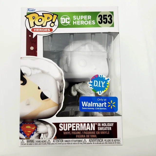 Funko Pop 353 DC Heroes Superman in Holiday Sweater DIY Walmart Exclusive Figure