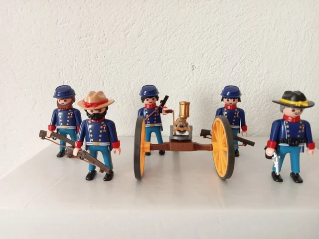5 X Nordisti Soldato Reg. 1 Playmobil Per Toro Run Acw Potomac Custom - Raro 5 X Nordisti Soldato Reg. 1 Playmobil Per Toro Run Acw Potomac Custom - Raro