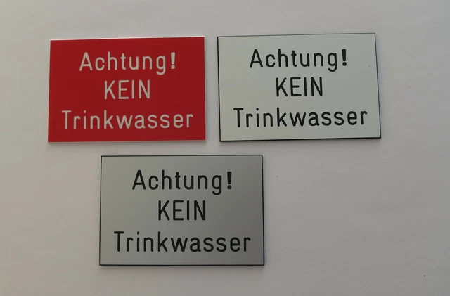 Aufkleber Achtung kein Trinkwasser 200 x 300 mm selbstklebend wetterfest