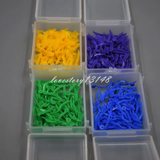 400 Pcs Dental Disposable Plastic Wedge With Holes Wave Poly-Wedge All 4 Sizes