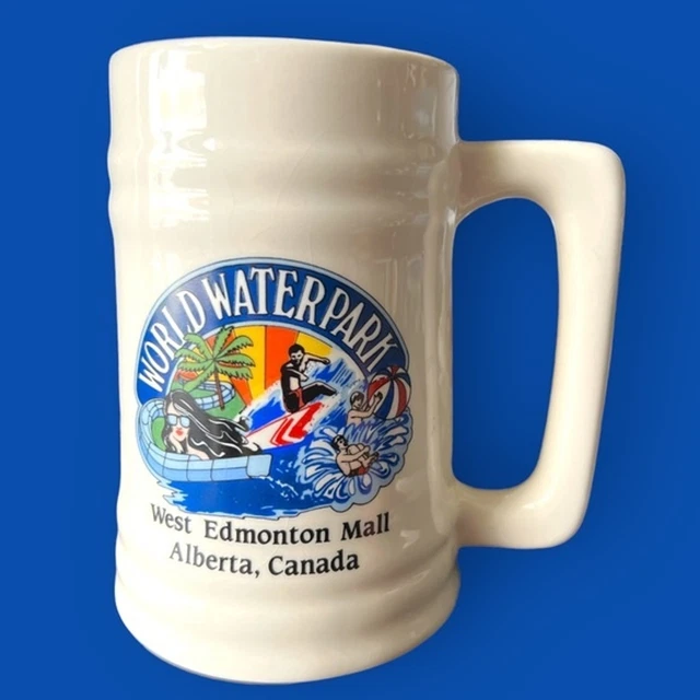 WORLD WATERPARK WEST Edmonton Mall Alberta Canada Beer Stein Vintage