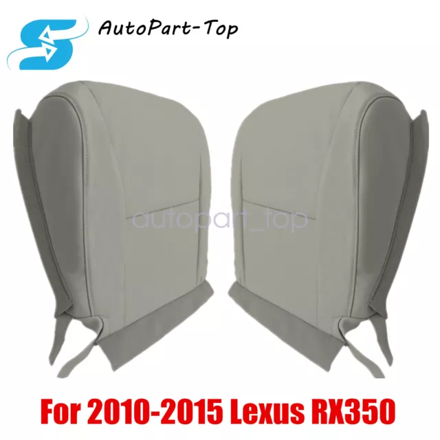 Leather Bottom Seat Cover Gray For 2010-2015 Lexus RX350 Driver & Passenger Side