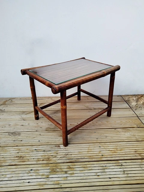 Antique 1920's Art deco bamboo side / coffee table