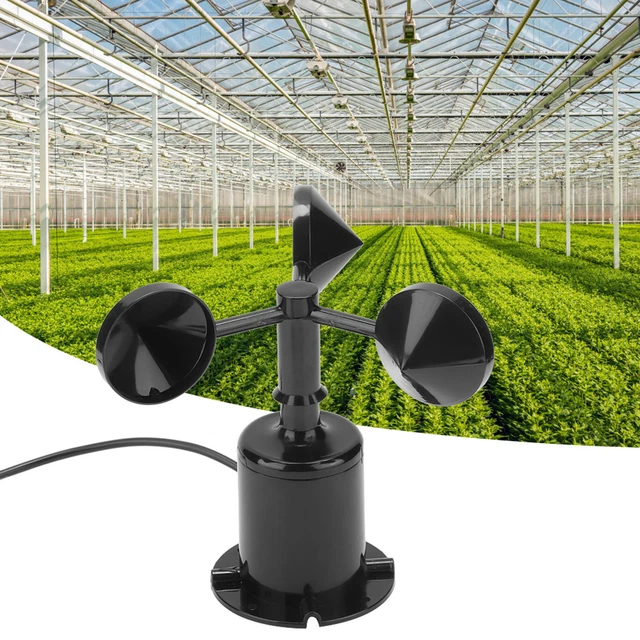 Environment Anemometer Signal Output Pulse Type Three Cups Wind Speed Sensor US