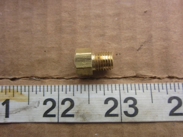 HVAC Distributing 063 1/16" NPT Natural Gas Orifice, Used