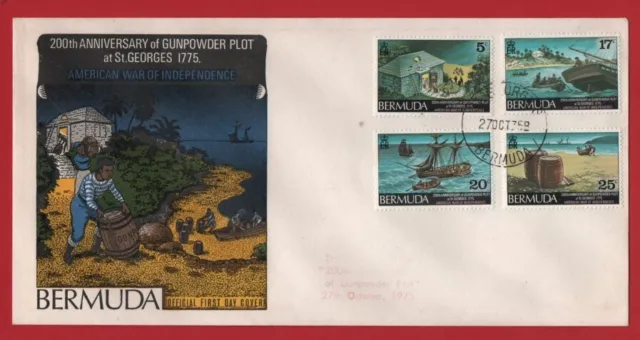 BERMUDA First Day Cover 200th Anniversary of Gunpowder plot at St Georges