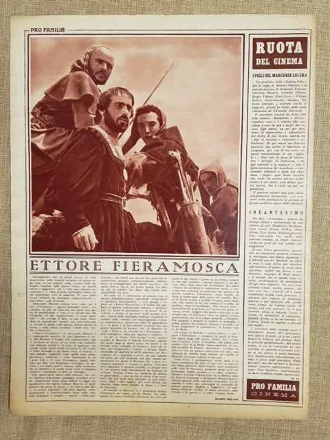 Film Ettore Fieramosca Marchese Lucera Incantesimo Illustrazione di Cinema 1939