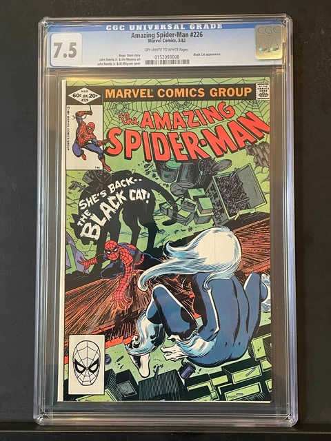 Amazing Spiderman 226 CGC 7.5 OWW PAGES ( Black Cat Appearance ! )