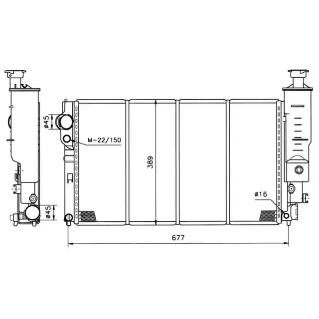 NRF Radiateur pour Antriebsbatterie pour Peugeot 405