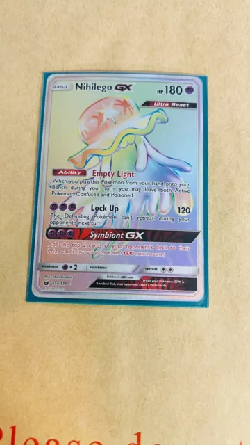 Nihilego GX - 114/111 - Hyper Rare NM Sun & Moon Crimson Invasion