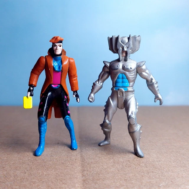 1994 Toy Biz Marvel X-Men Steel Mutants Stryfe & Gambit Die-Cast Mini Figures
