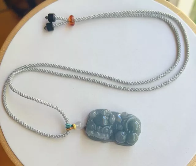 Natural Real Burmese Jade Pixiu Pendant Necklace. Length Adjustable,perfect