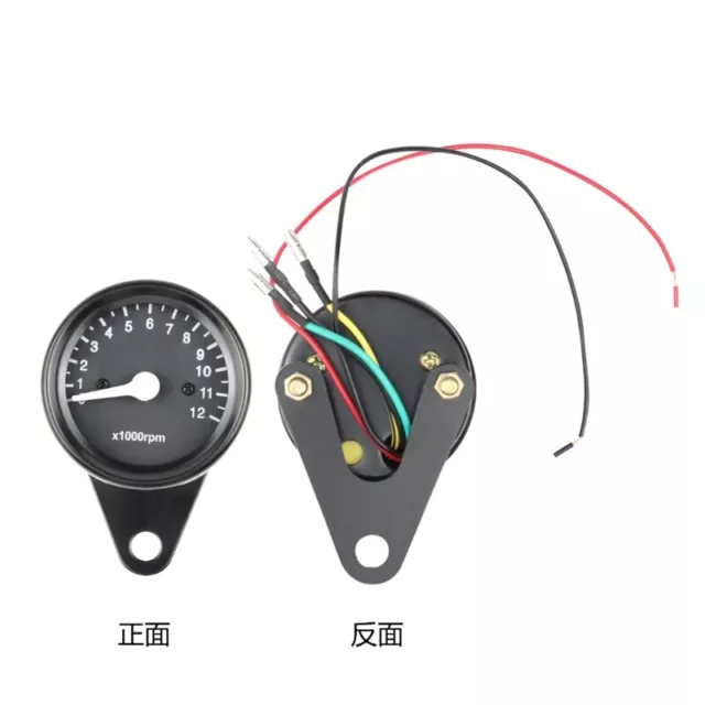 Mechanic Motorcycle Odometer Speedometer Tachometer 12000RPM Gauge
