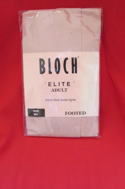 Bloch elite adult beige footed ballet tights mocrofiber/spandex size M/L New