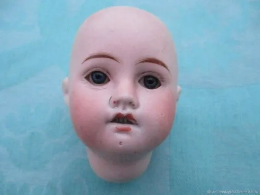 Tête de poupée ancienne jumeau porcelaine Antique twin porcelain doll head