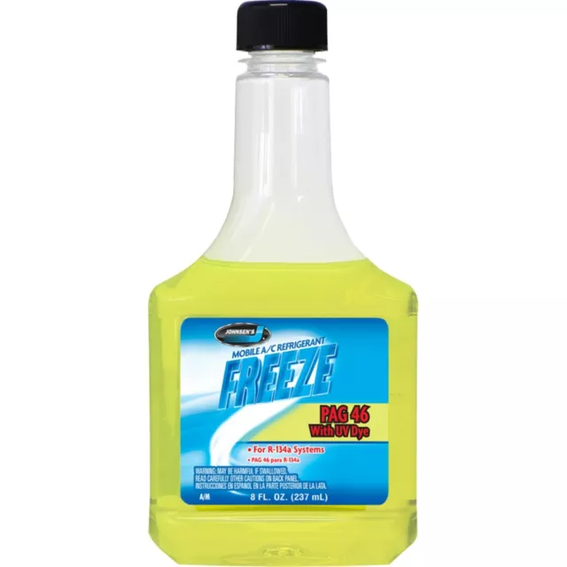 Johnsen PAG 46 + UV Dye A/C Compressor Refrigerant Oil R134a 8oz | 01 Bottle