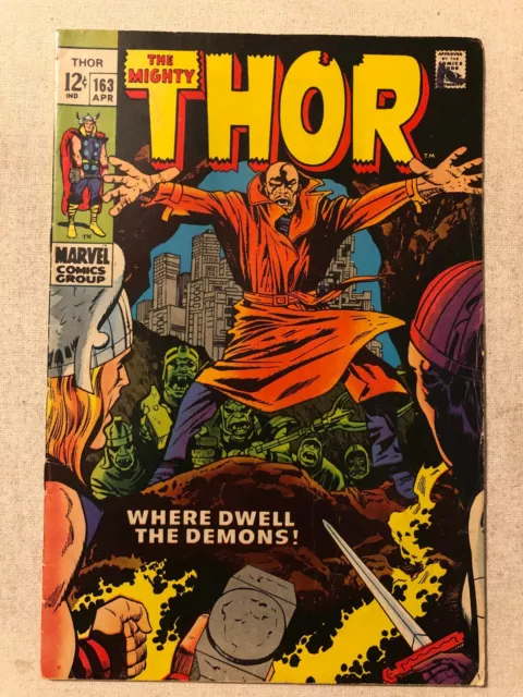 The Mighty Thor #163 Fn 6.0 2Nd Cameo Appearance Of Him Adam Warlock
