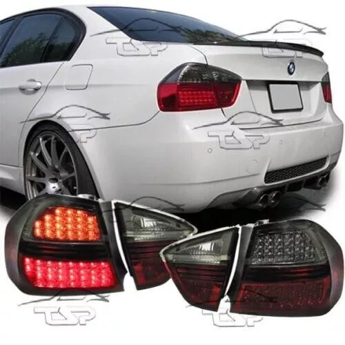 Fanali Luci Led Posteriori Rosso-Smoke Per Bmw E90 05-08 Serie 3 Fari Lights