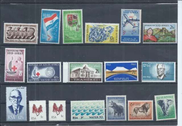 South Africa stamps.  Small MNH / MH lot mainly 1960s.  (AK002)