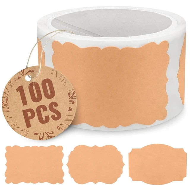 BROWN PAPER LABELS for Handmade Items - Brown Paper Sticker Labels for ...