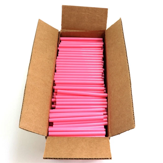 Surebonder Bulk 4" Mini Pink Color Hot Glue Stick - 5 LB