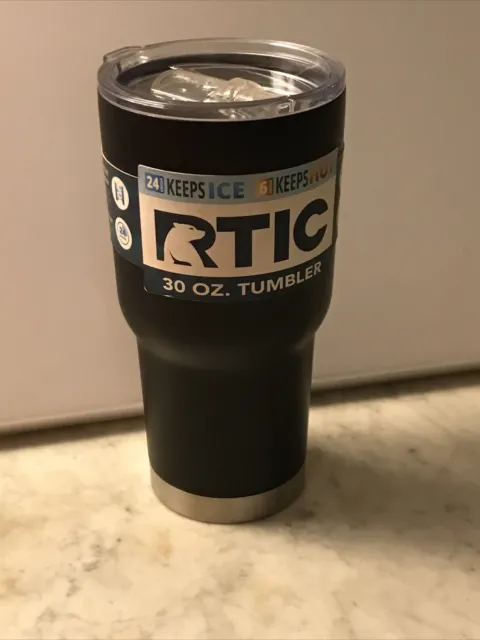 RTIC 30 oz Thermal Tumbler Stainless Steel Coffee Mug Travel Cup (Matte Black)