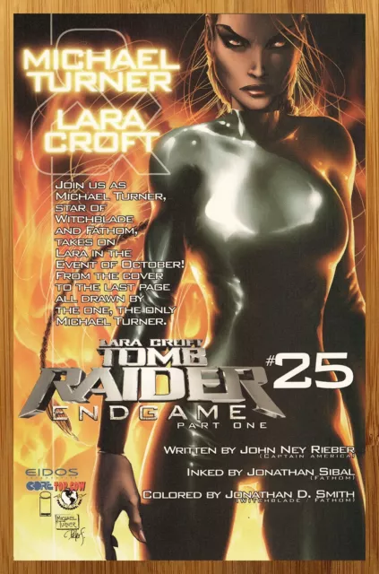 1999 Lara Croft Tomb Raider Endgame Print Ad/Poster Michael Turner Comic Pop Art